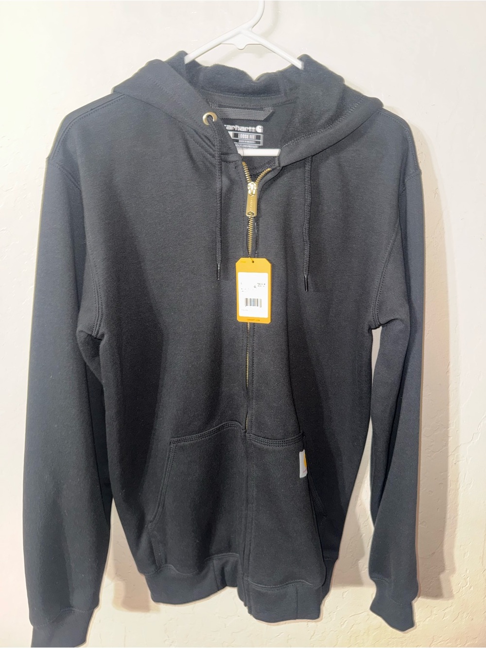 Carhartt Men’s Black Zip-Up Hooded Sweatshirt